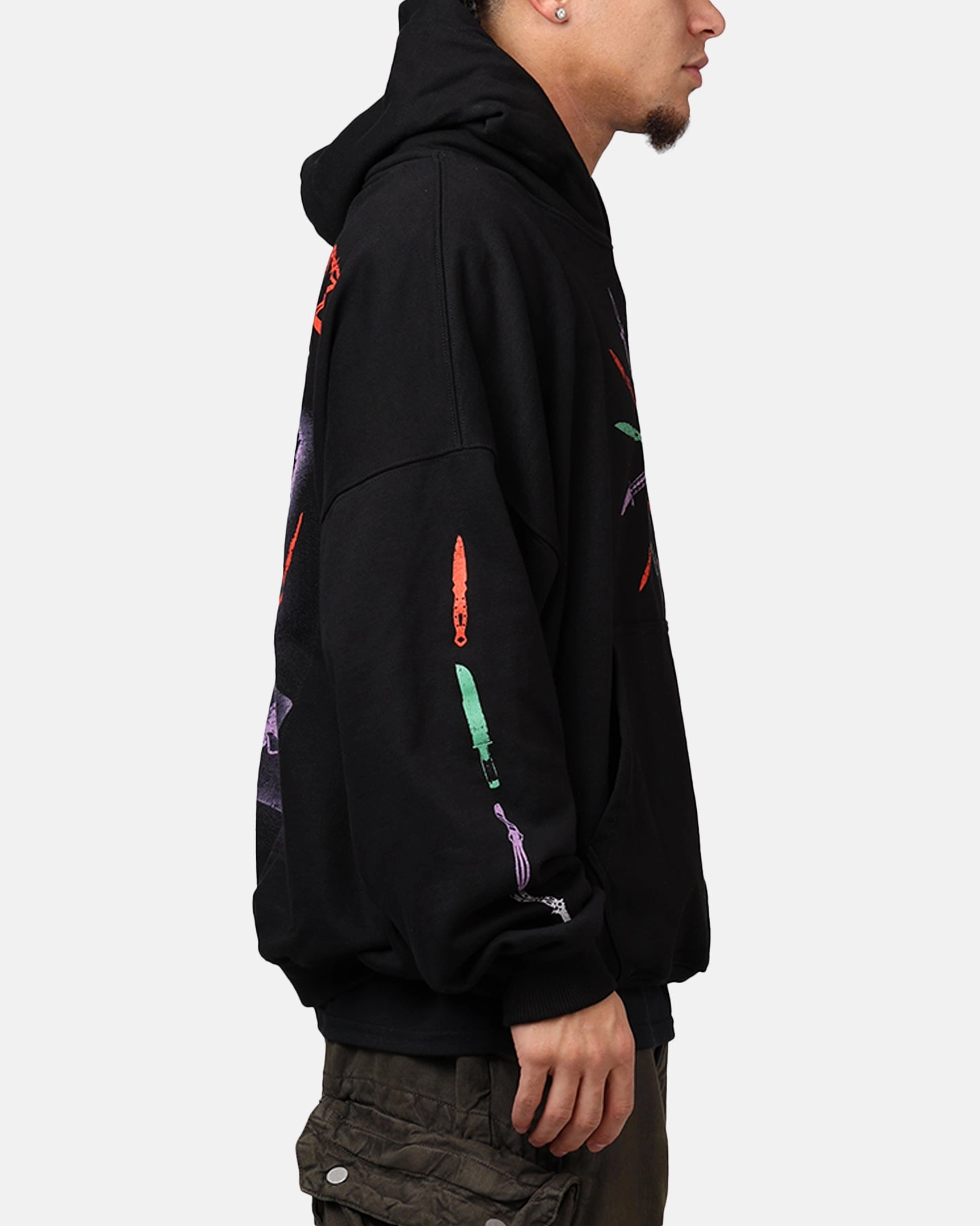 American Thrift X DC Batman The Joker Scars Premium Hoodie Black Cold Weather