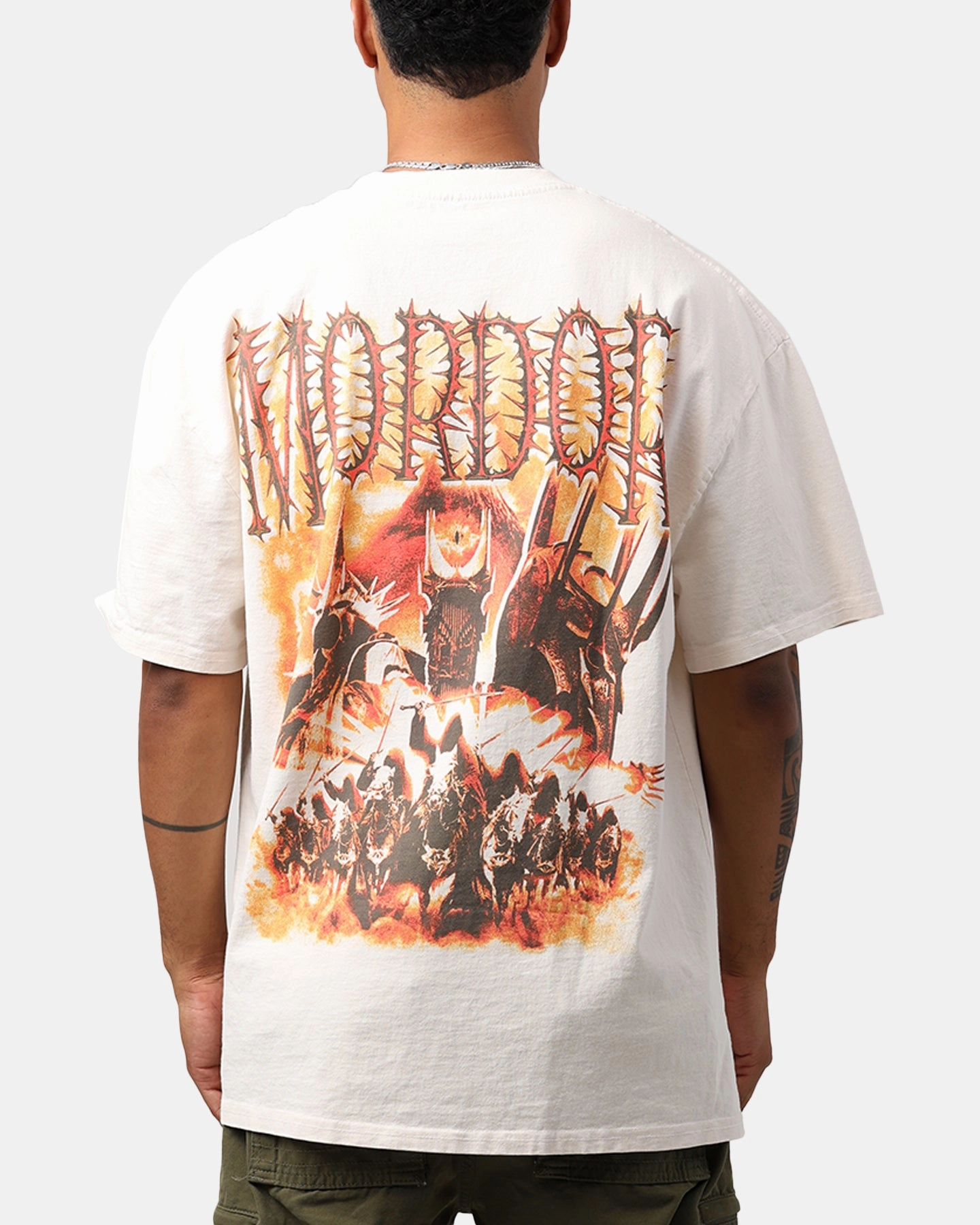 Circular Knit Technology American Thrift X Lord Of The Rings Mordor Heavyweight T-Shirt Off White