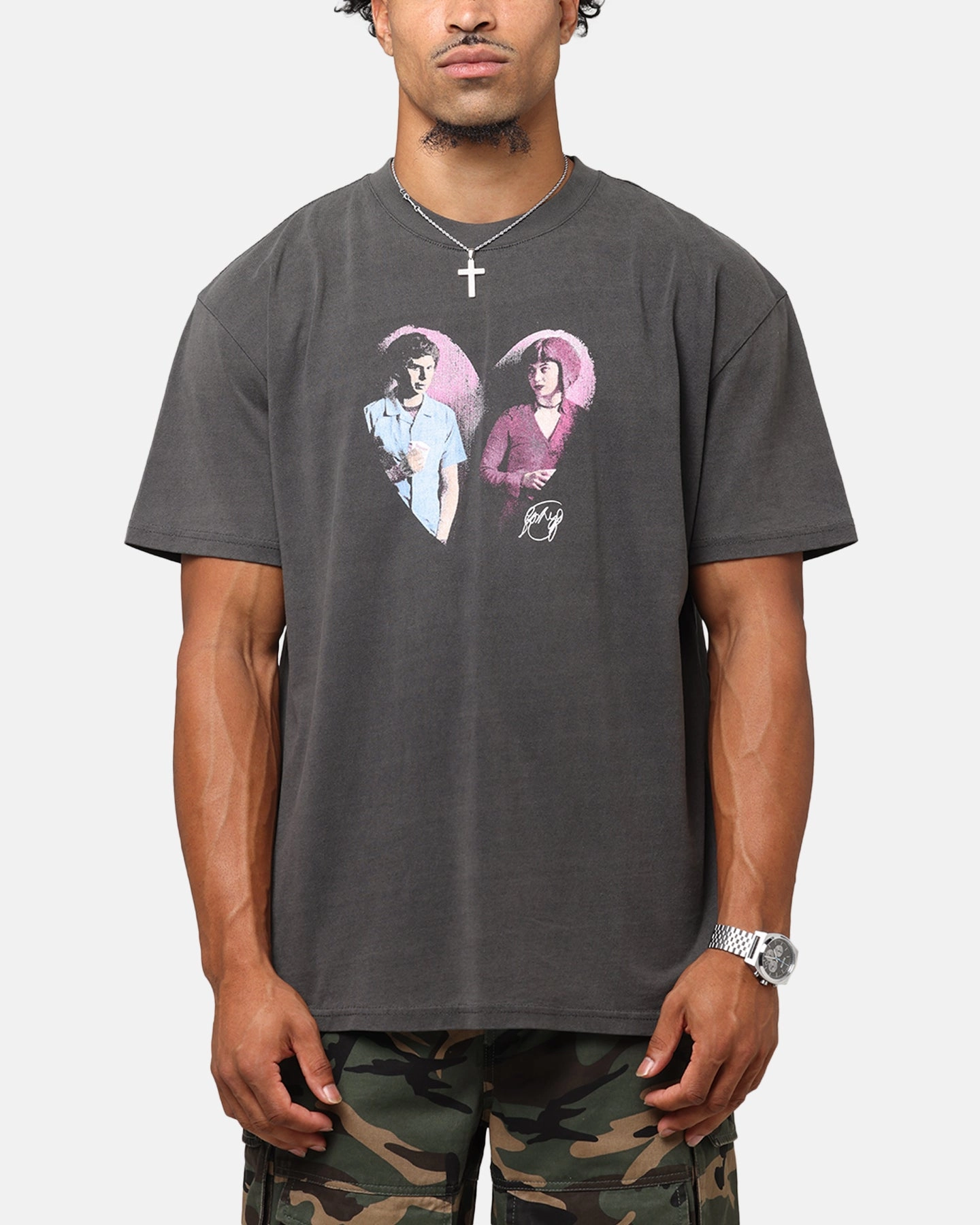 American Thrift X Scott Pilgrim Ramona & Scott Heavyweight T-Shirt Black AntiOdor