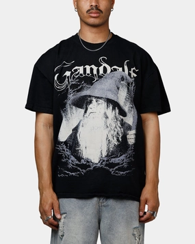 TaglessCollars American Thrift X The Lord Of The Rings Gandalf Heavyweight T-Shirt Black