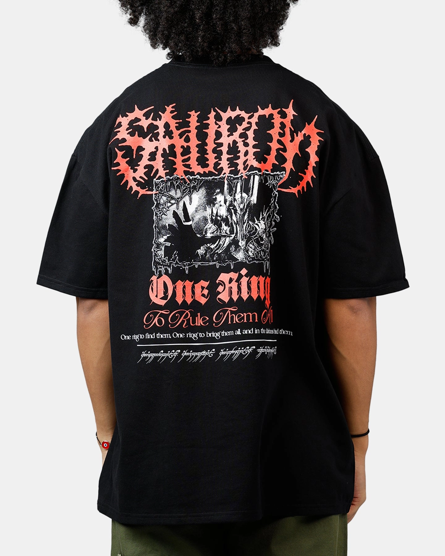 American Thrift X The Lord Of The Rings Sauron Heavyweight T-Shirt Black Simple Pullover ComfortStretch