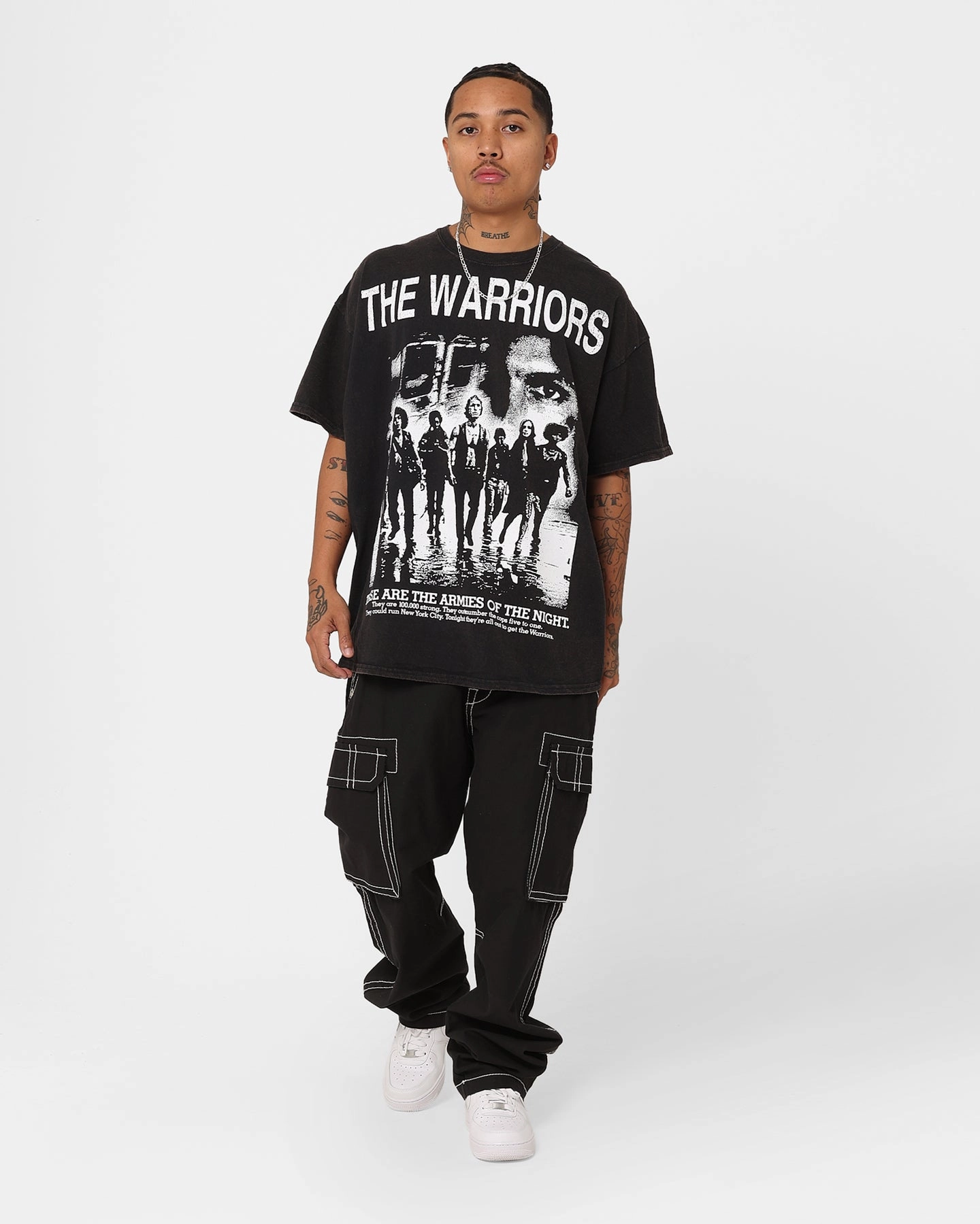 American Thrift X The Warriors Warriors Night T-Shirt Black Wash EasyCare Fabric