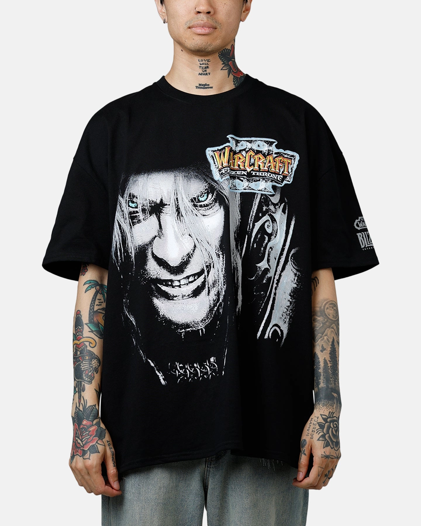 American Thrift X Warcraft III: The Frozen Throne T-Shirt Black Recycled Material Blend