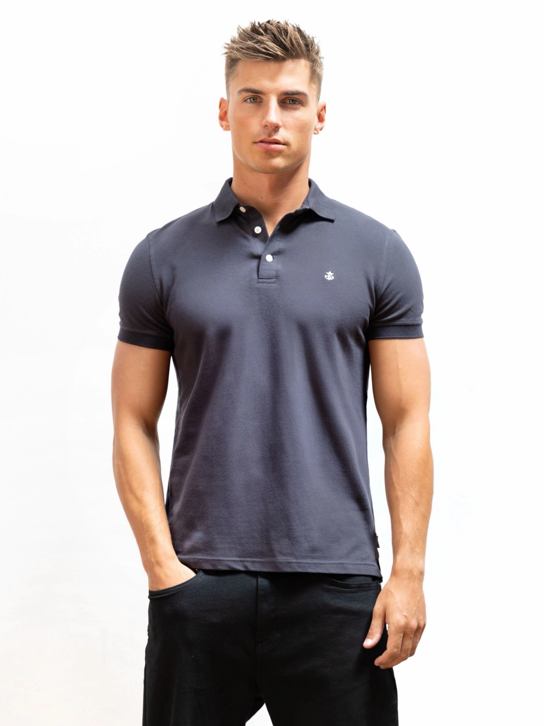 Anchor Polo Shirt - Charcoal Multi Pocket Utility Coffee Run