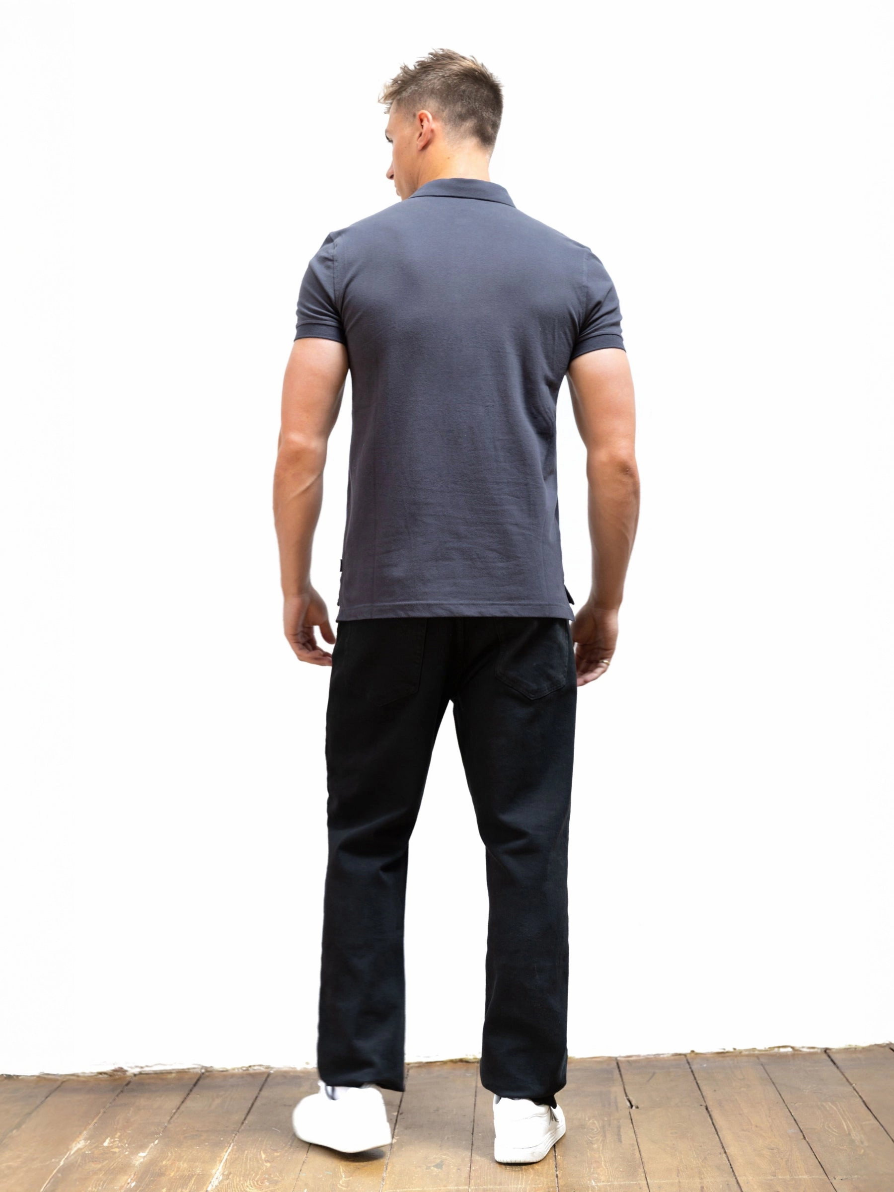 Anchor Polo Shirt - Charcoal Fashion staples