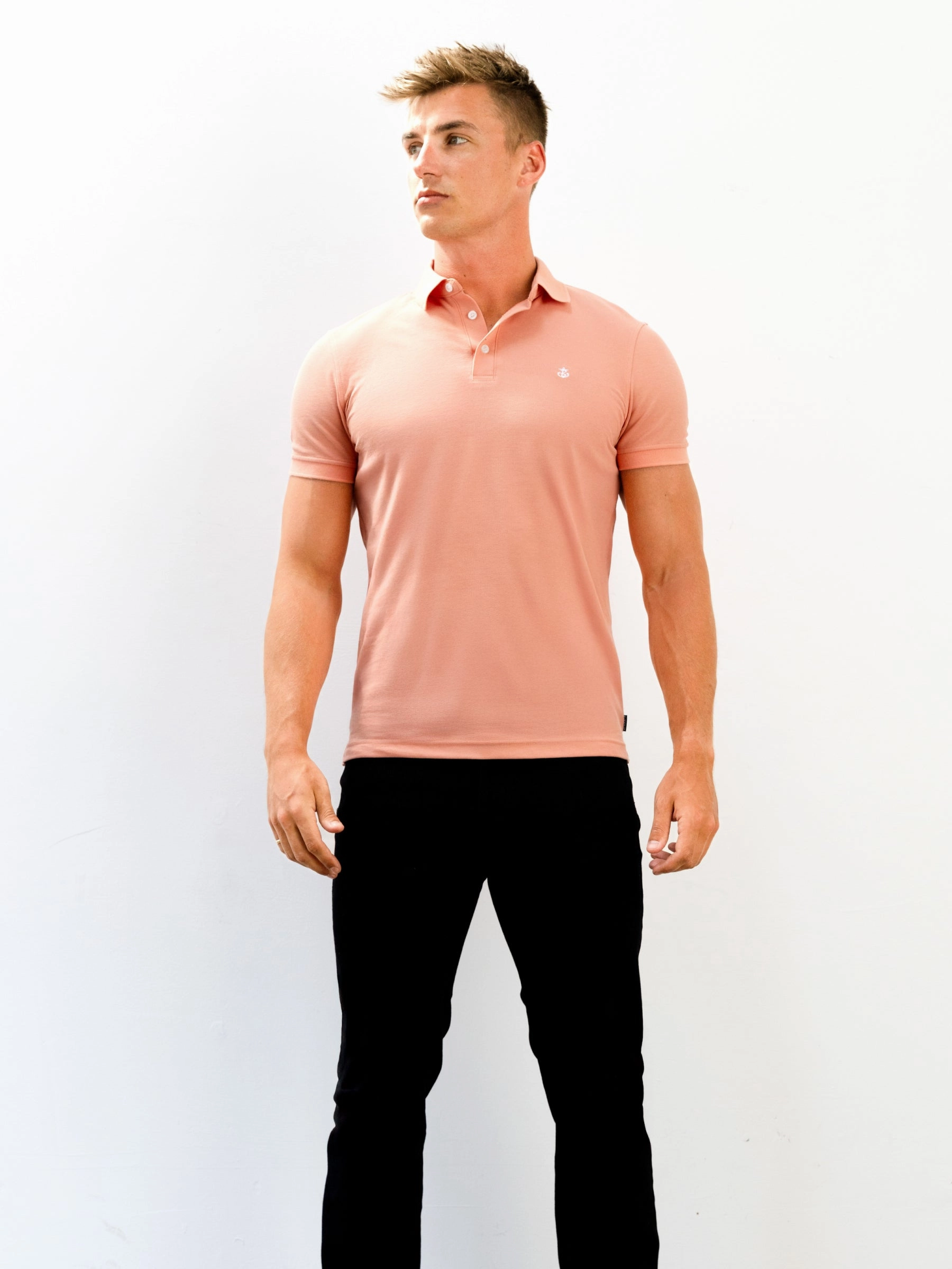 Andorra Polo Shirt - Pink Brushed Inner Lining Casual Elegance