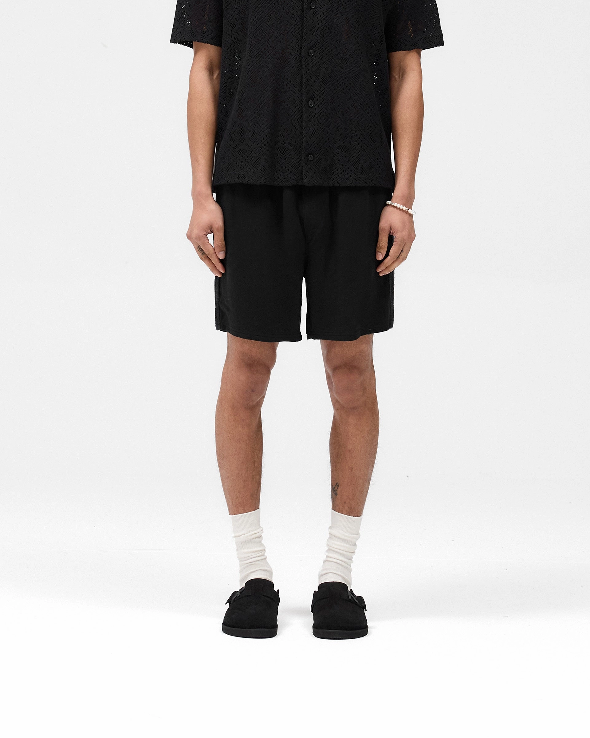 Knitted Panel Short - Black Mood Piece