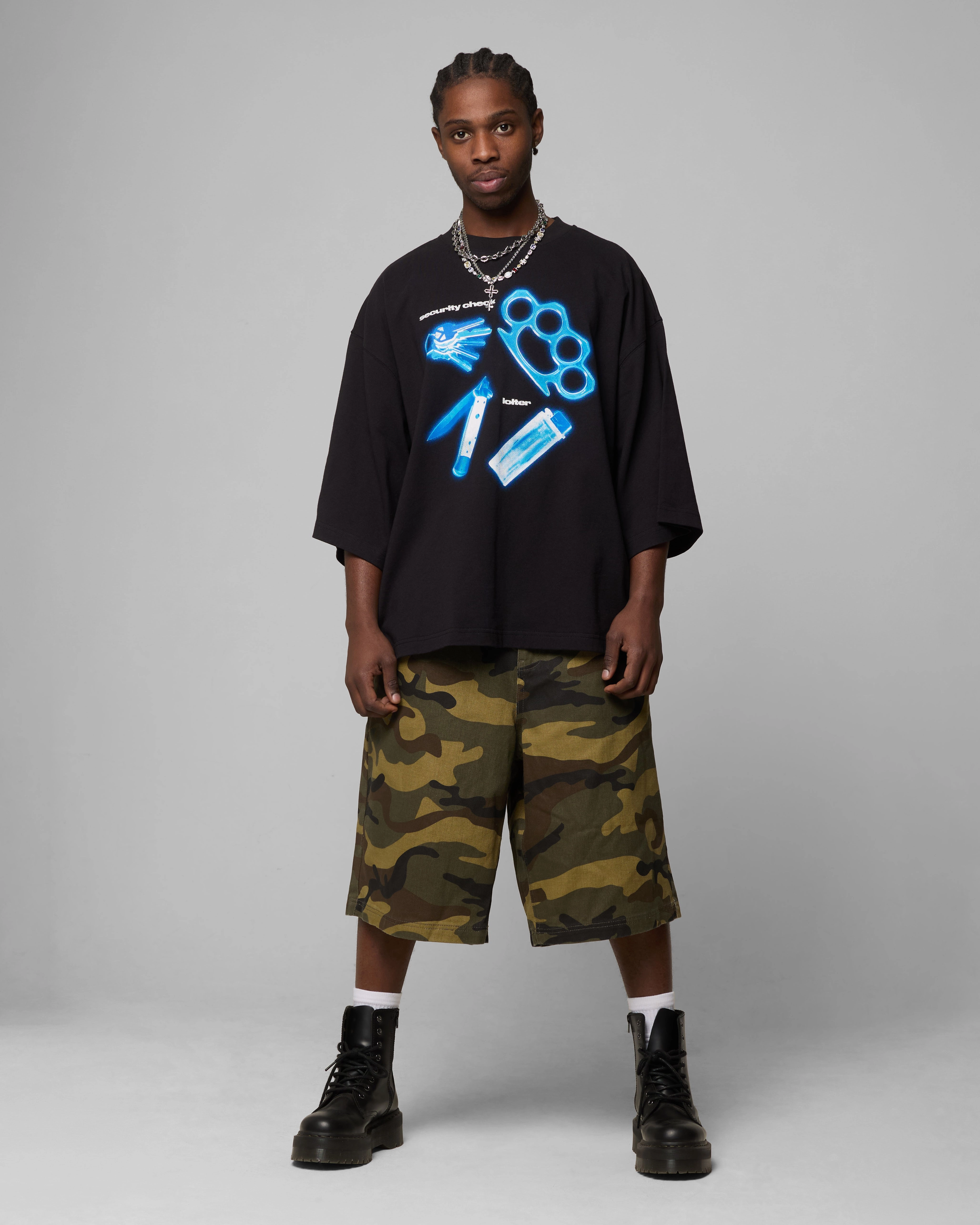 Loiter Security Check Box T-Shirt Black MoistureWicking