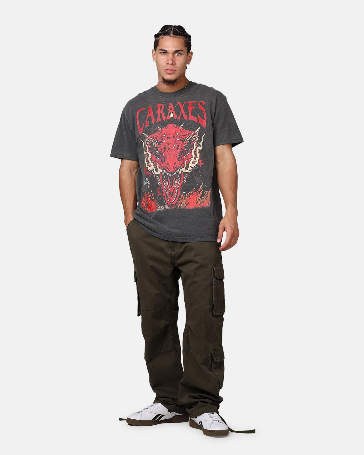 anti static coating Ripple X Game Of Thrones 'House Of The Dragon' Caraxes T-Shirt Washed Black