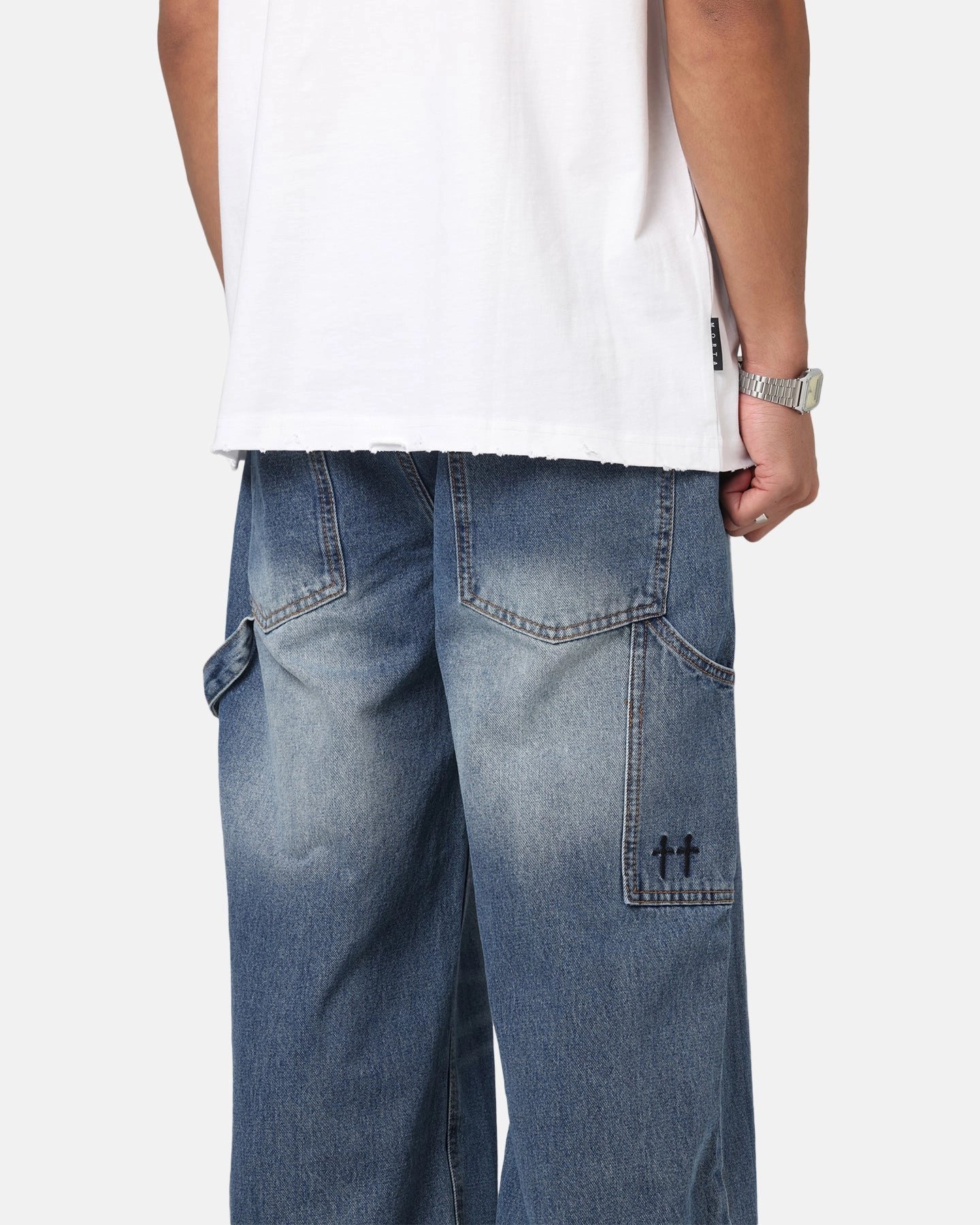 Saint Morta Amplus Recon Carpenter Jeans Vintage Blue Supportive Waistband