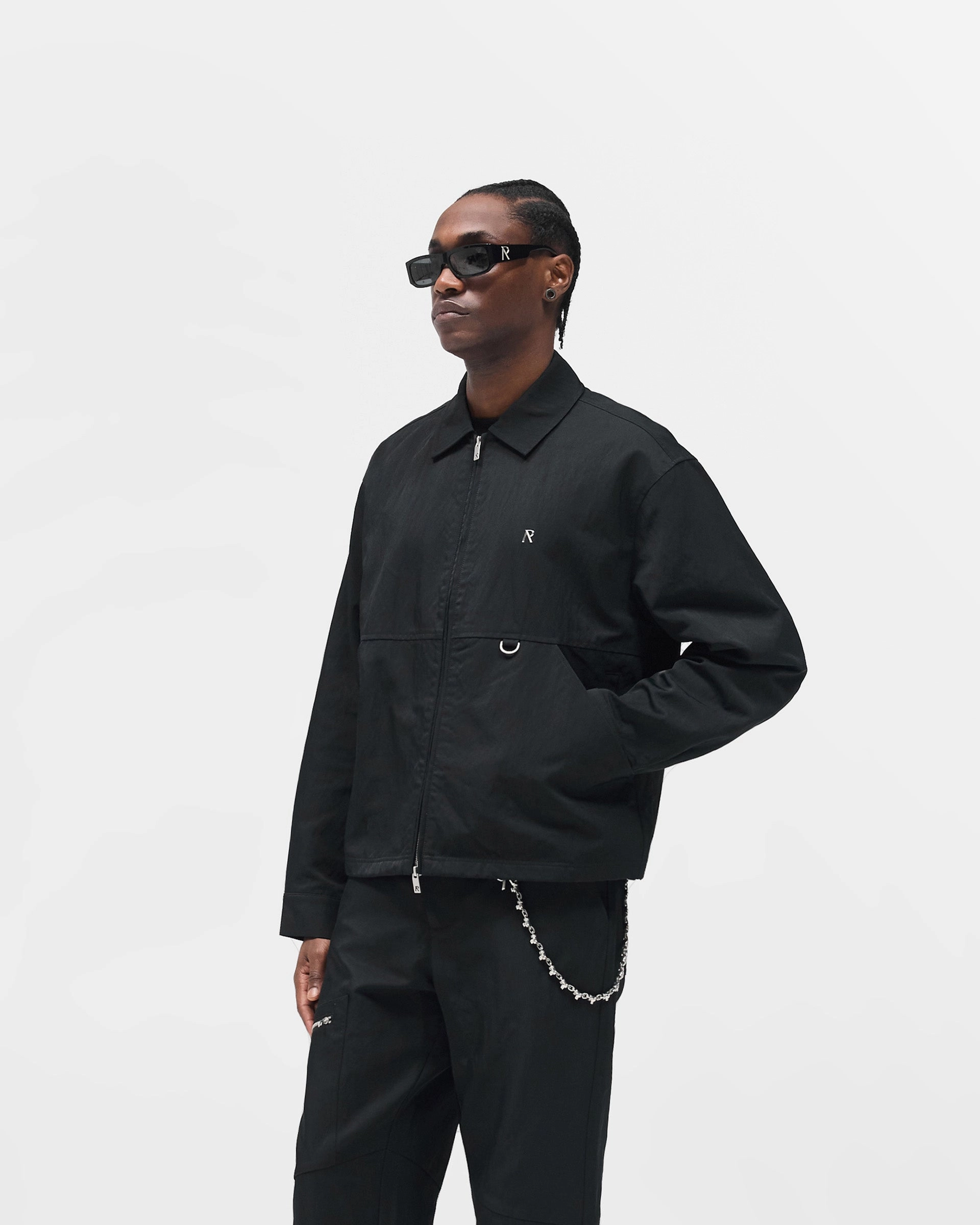 Gift Idea Timeless elegance Nylon Overshirt - Jet Black