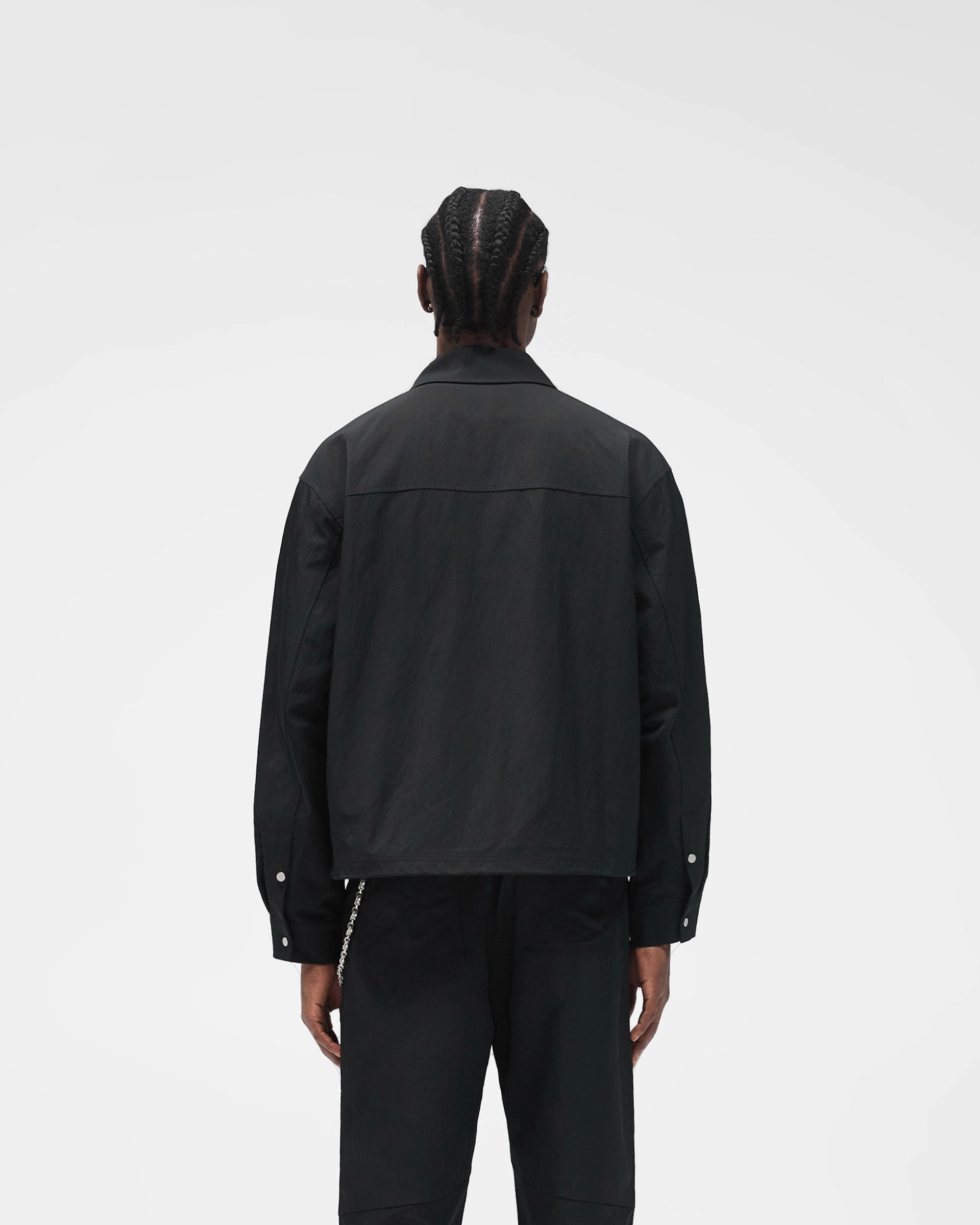 Nylon Overshirt - Jet Black Retro Vibe