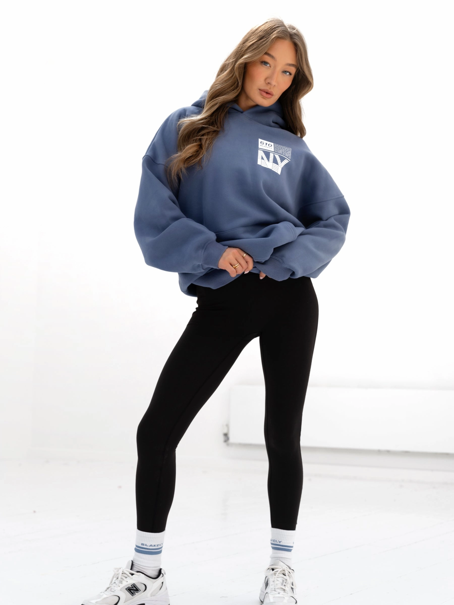 Weasel like Comfy Wear Brooklyn 610 Oversized Hoodie - Mid Blue