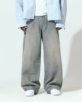 Premium Look Loiter Star Born Jeans Washed Blue