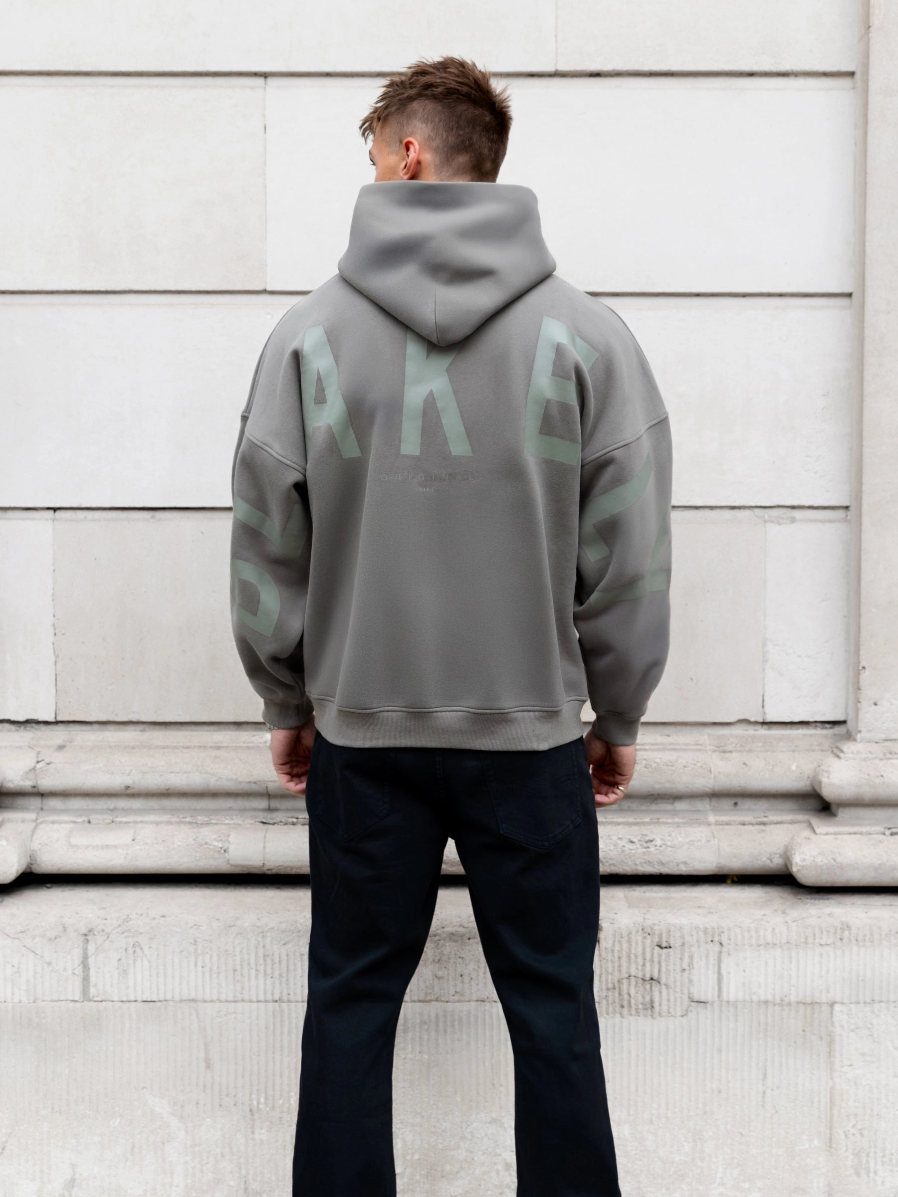 Chest pocket Tonal Idris Oversized Hoodie - Safari Green