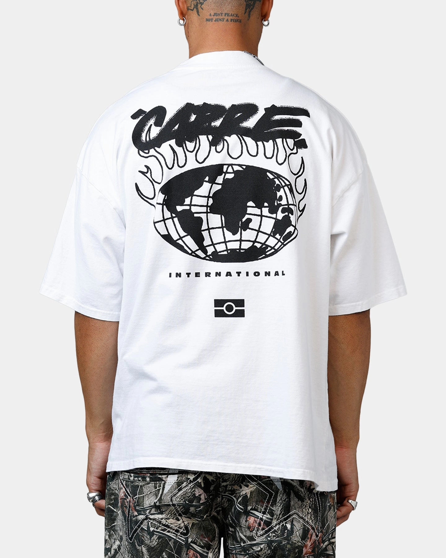 Carre Passport T-Shirt White EcoFriendly Manufacturing Foldable Cuff Design