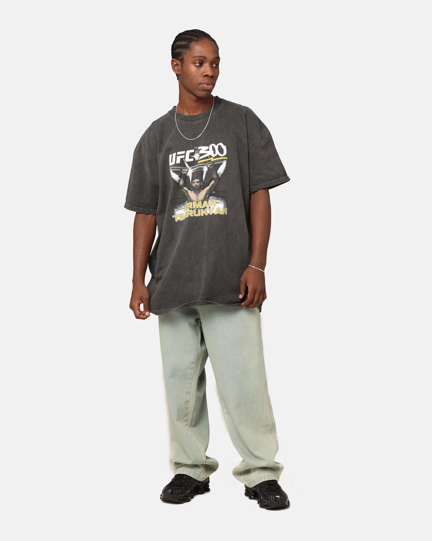 Printed Blouse Moisture Management Fabric UFC By Culture Kings Arman "Ahalkalakets" Tsarukyan 300 Heavyweight T-Shirt Black Wash