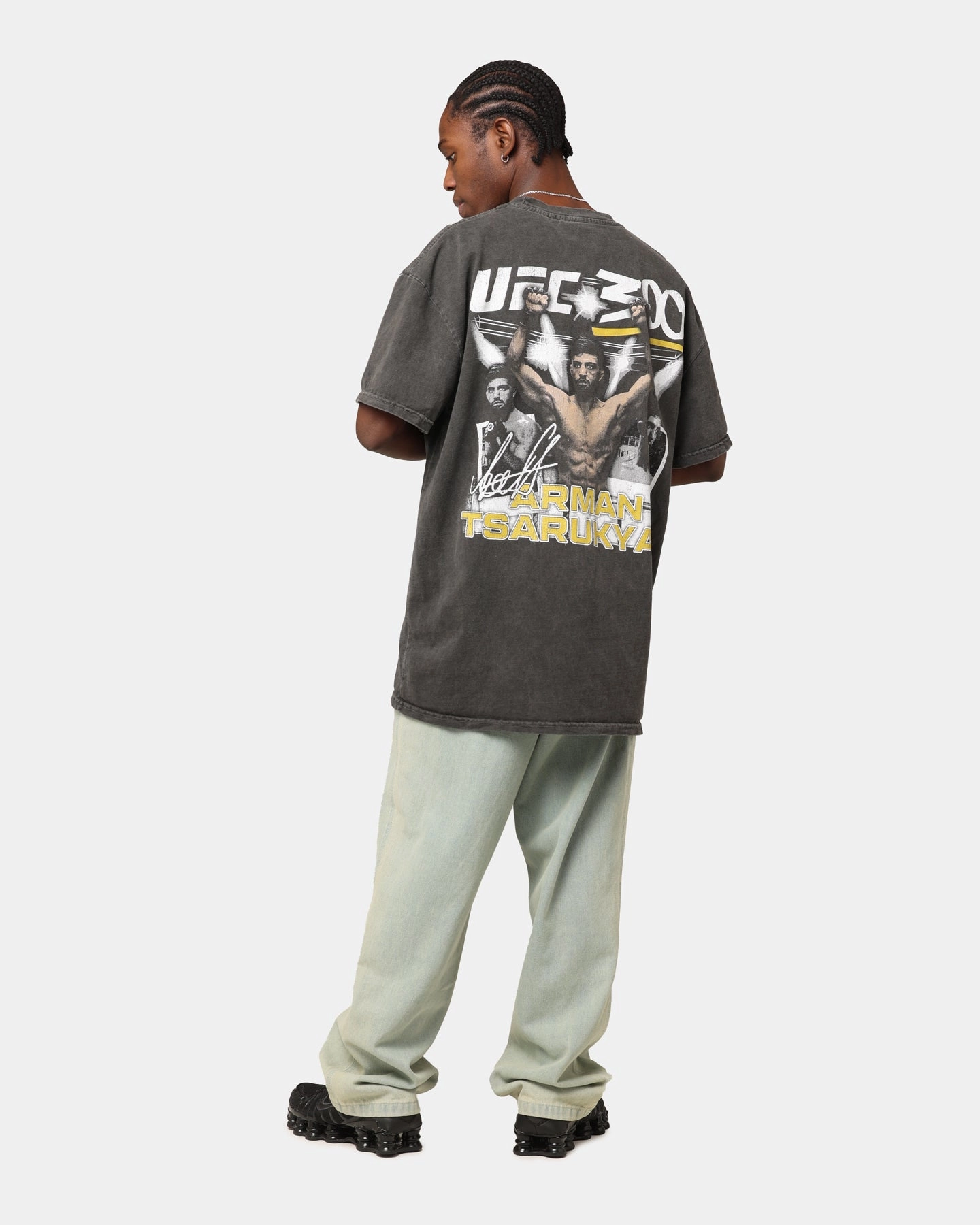 Layered Sleeve UFC By Culture Kings Arman "Ahalkalakets" Tsarukyan 300 Heavyweight T-Shirt Black Wash