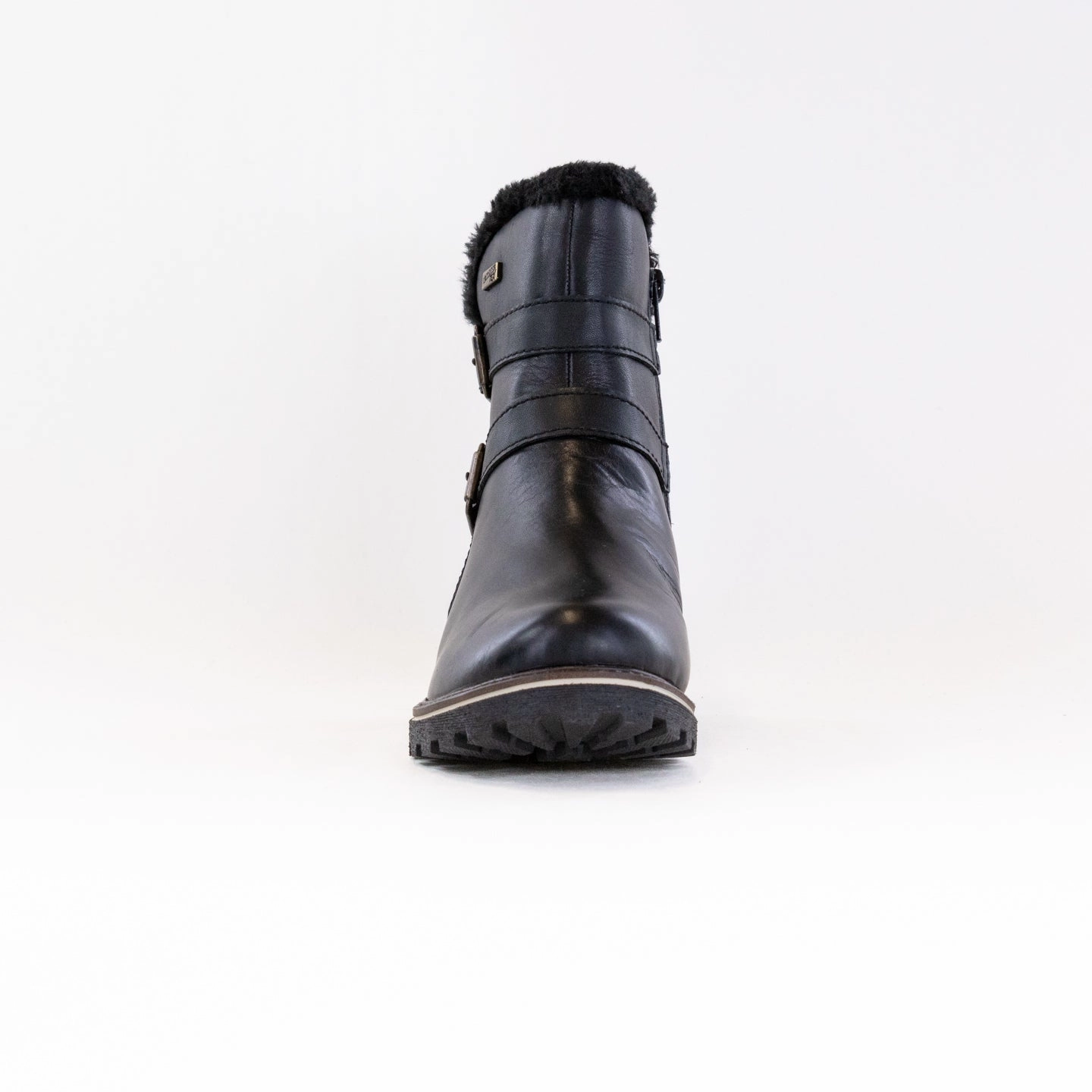 Remonte D8484 Samira (Women's) - Black Leather Rugged Design Smooth Design