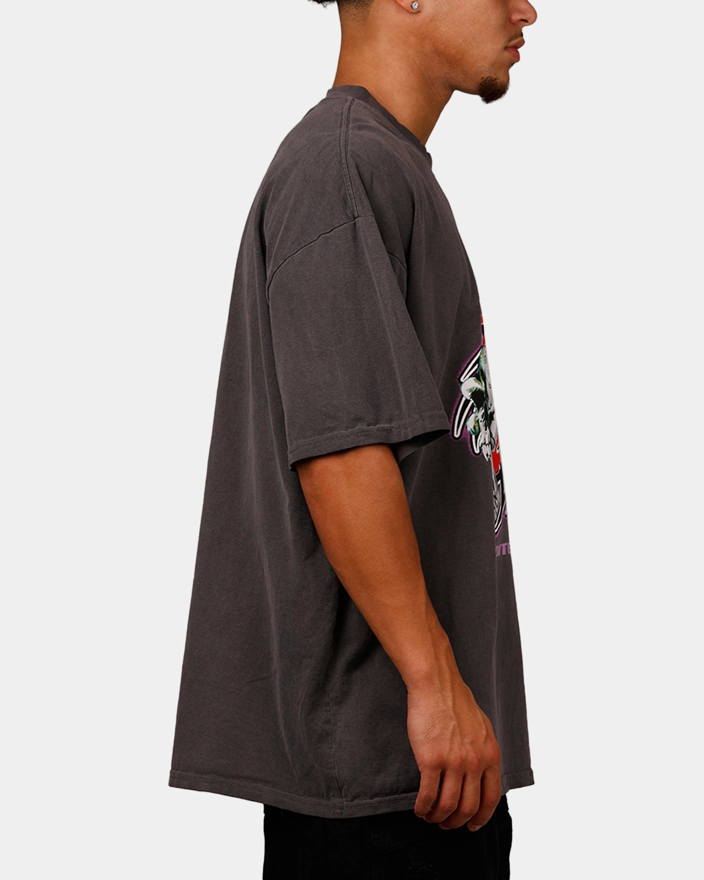 StretchKnit Loiter Rip N Dip T-Shirt Charcoal