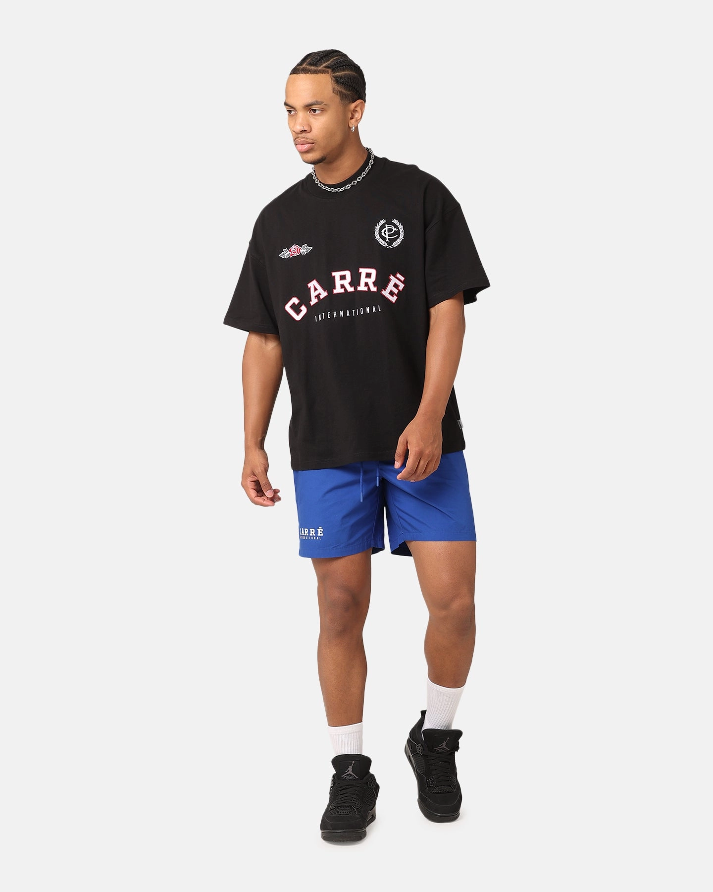 Carre International T-Shirt Black Wrinkle Free Weave