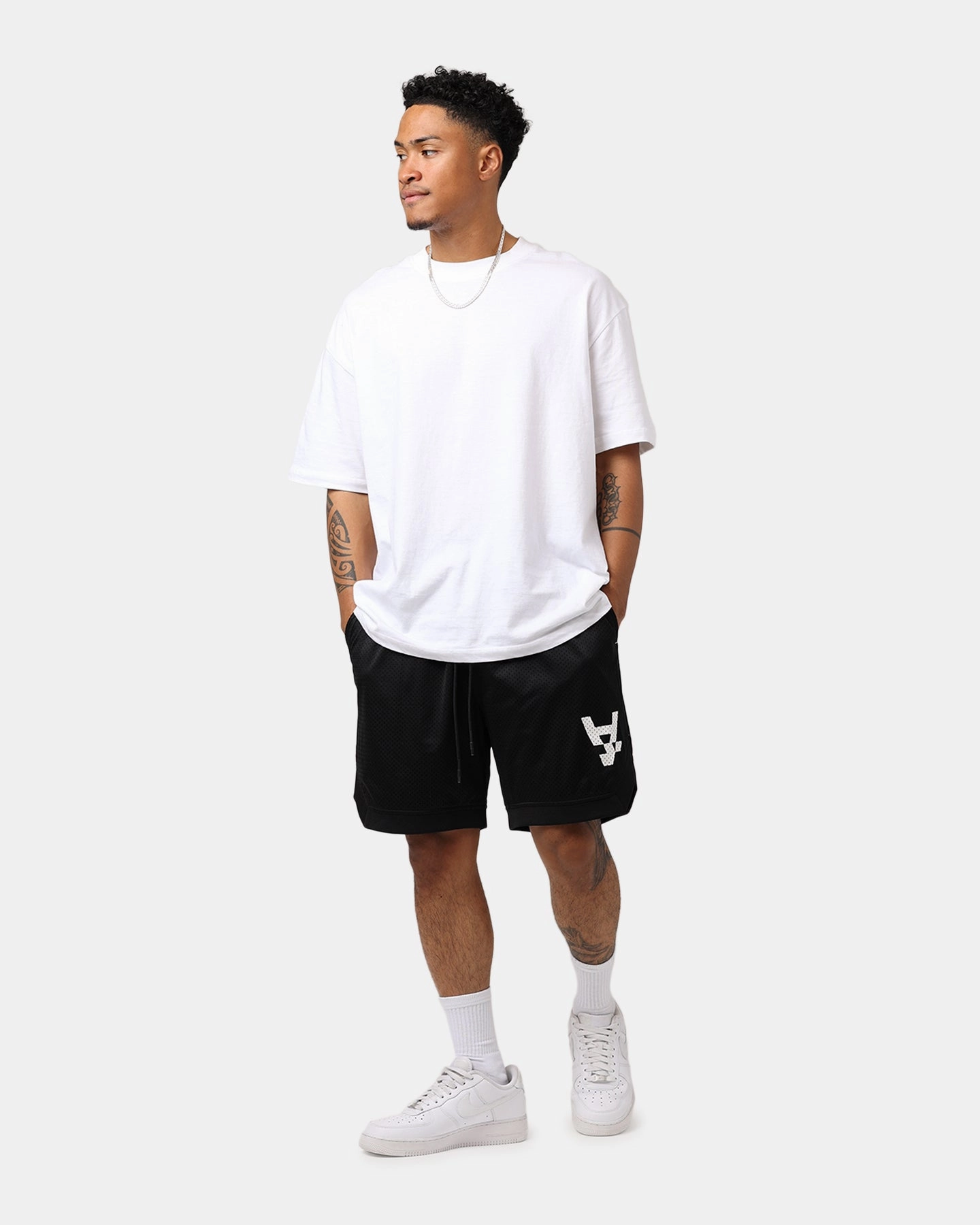The Anti Order A Logo Basketball Shorts Black Durable Hem HighRiseWaist