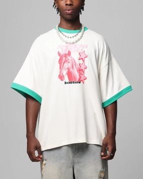 UltravioletProtectionFabric Loiter Western Front Ringer T-Shirt White/Green