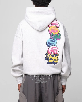 Tear Resistant Fiber Blend StretchFit Design Loiter Chenille Premium Hoodie Grey Marle