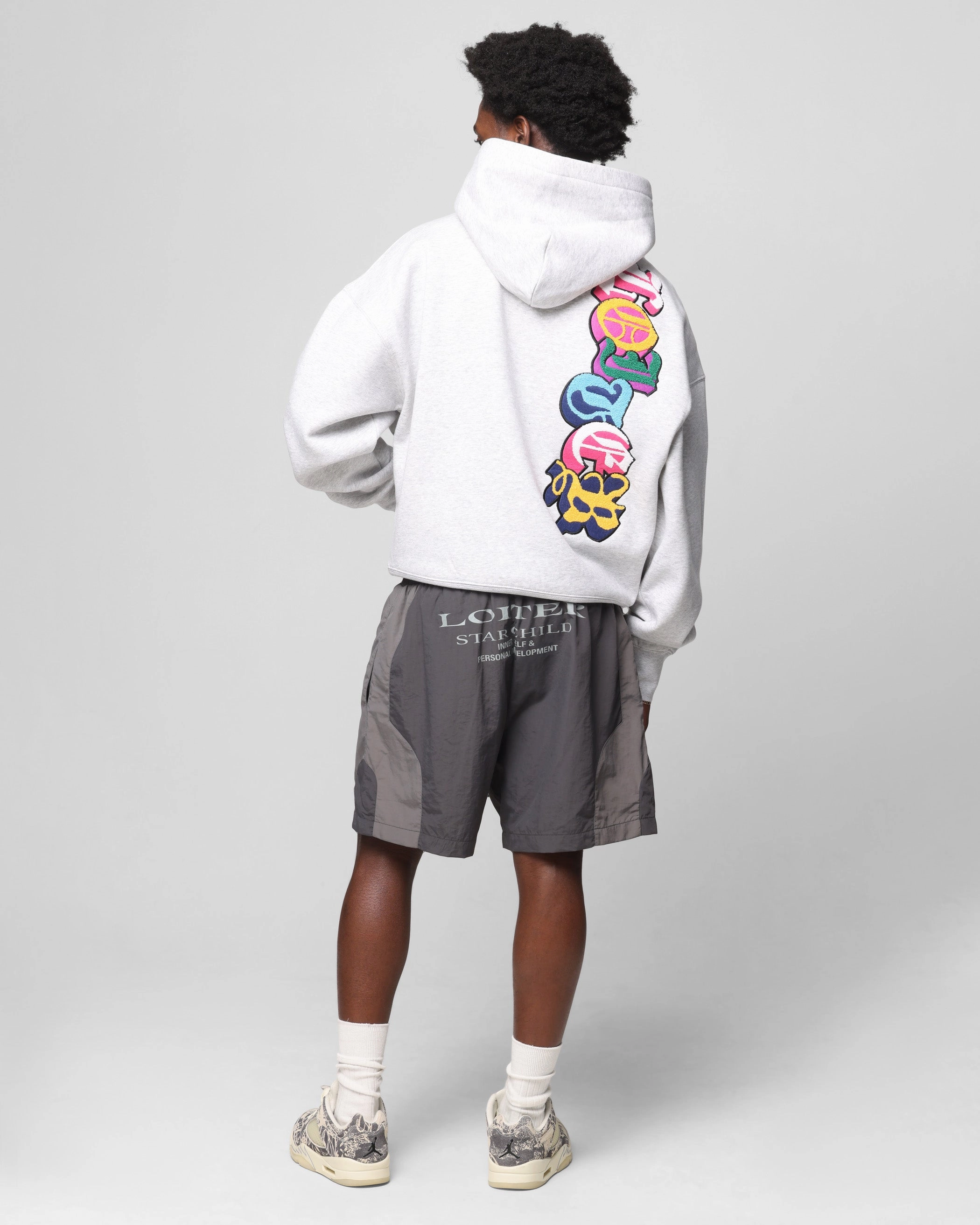 SeamlessKnitConstruction Simple Dress Loiter Chenille Premium Hoodie Grey Marle