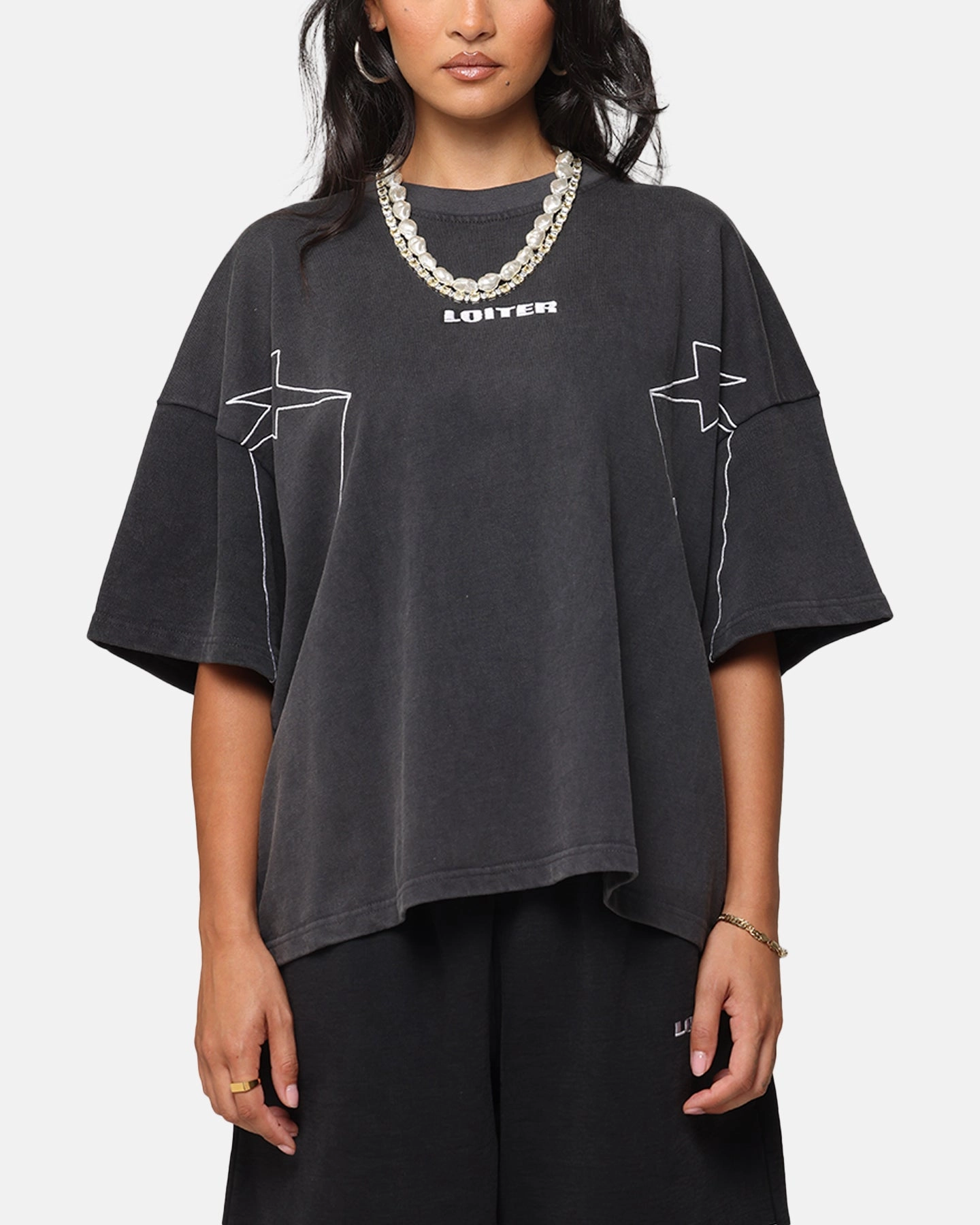 Loiter Dark Performance T-Shirt Charcoal AntiOdorTechnology Comfy Style