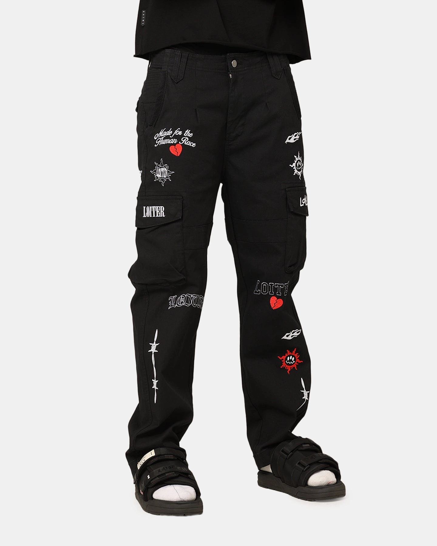 Layer Ready Loiter Sketch Cargo Pants Black