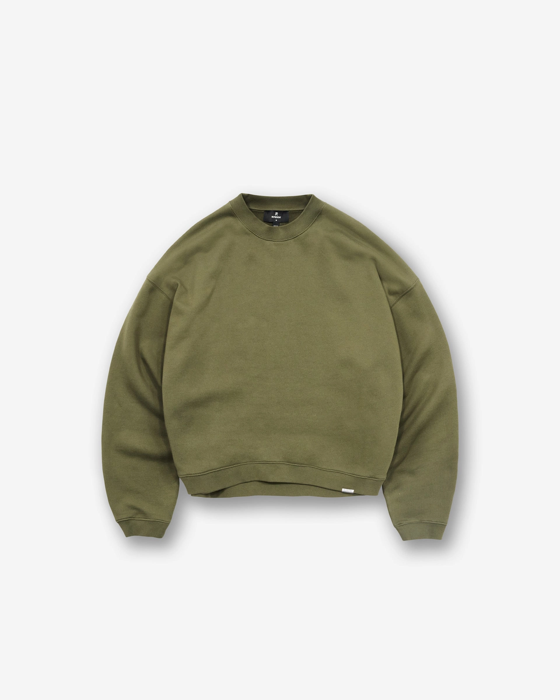 Initial Boxy Sweater - Army Green FrictionResistant Sleeves