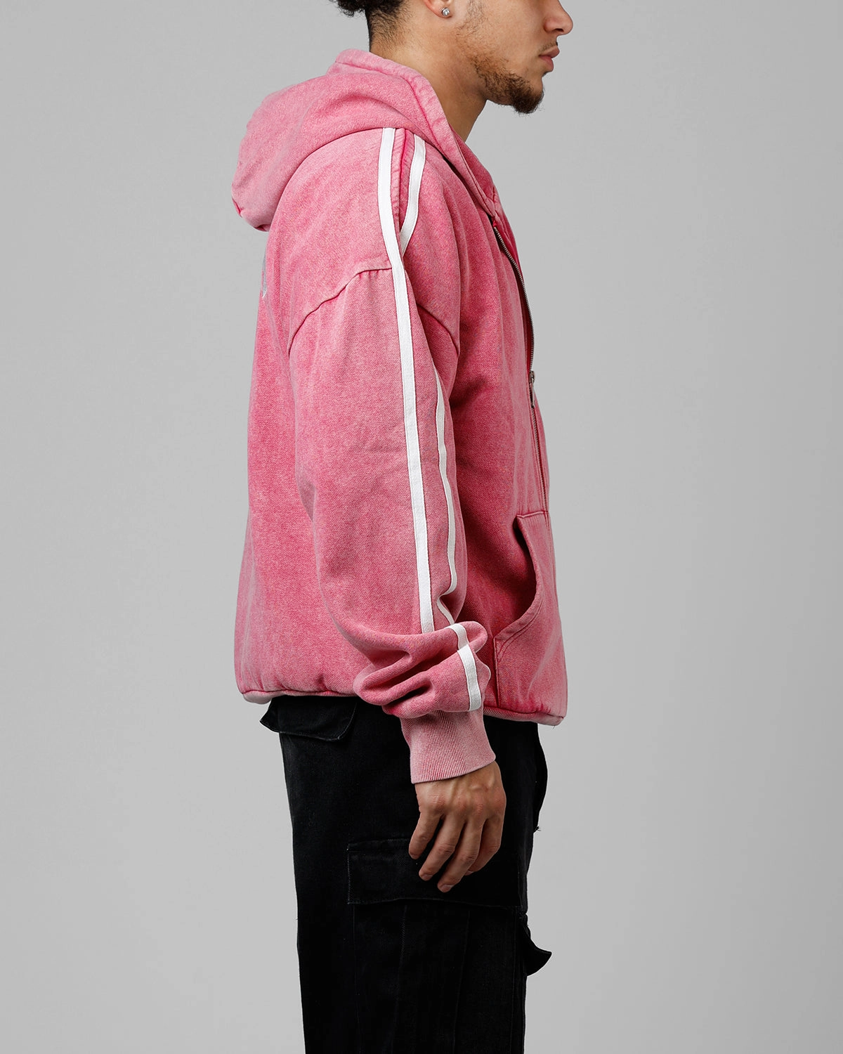 simple design Loiter Night Vision Hoodie Washed Purple