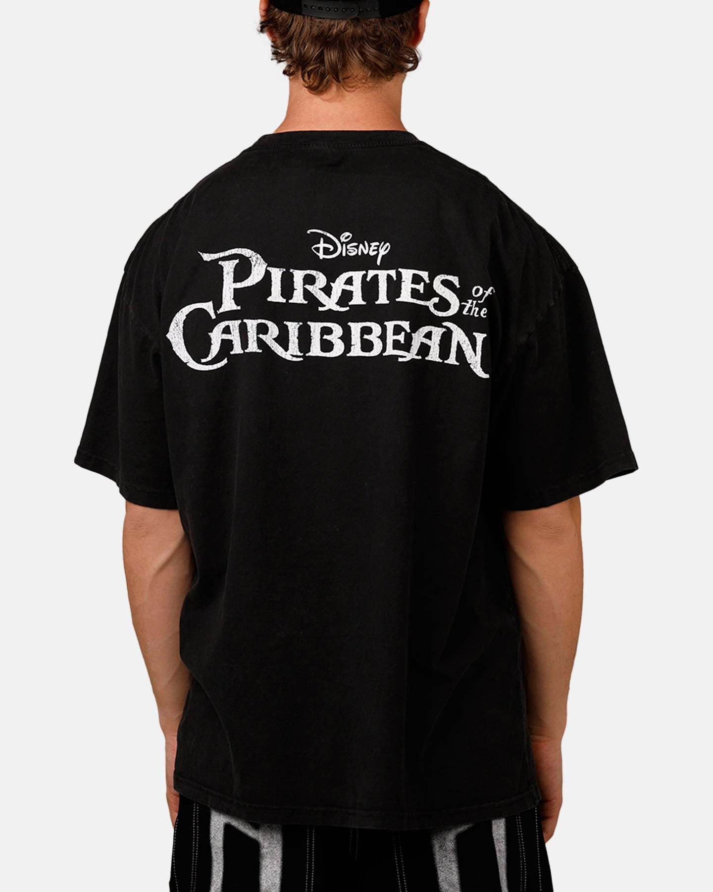 AntiPillingTreatment AdjustableCuffSystem Goat Crew Disney Pirates Of The Caribbean Davy Jones Vintage T-Shirt Black Acidwash
