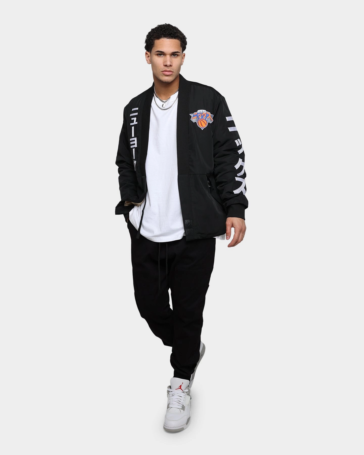 Hyperfly X NBA New York Knicks Katakana Kimono Black Detachable Layer Minimalist Pocket Layout