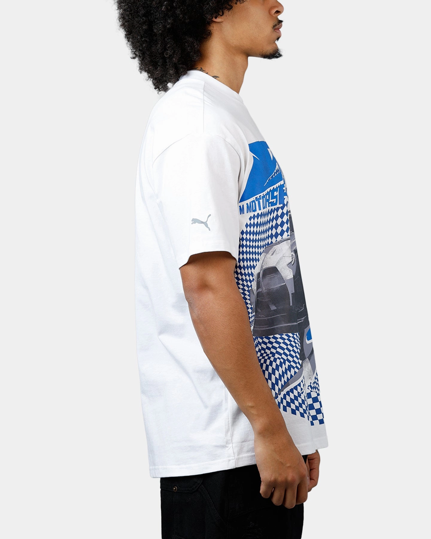Puma X BMW MMS Motorsport T-Shirt White/Blue Mesh Panel Details