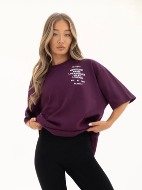 Apex 610 Ultra Oversized T-Shirt - Burgundy Chafe Free Armhole All-Day Comfort Wear