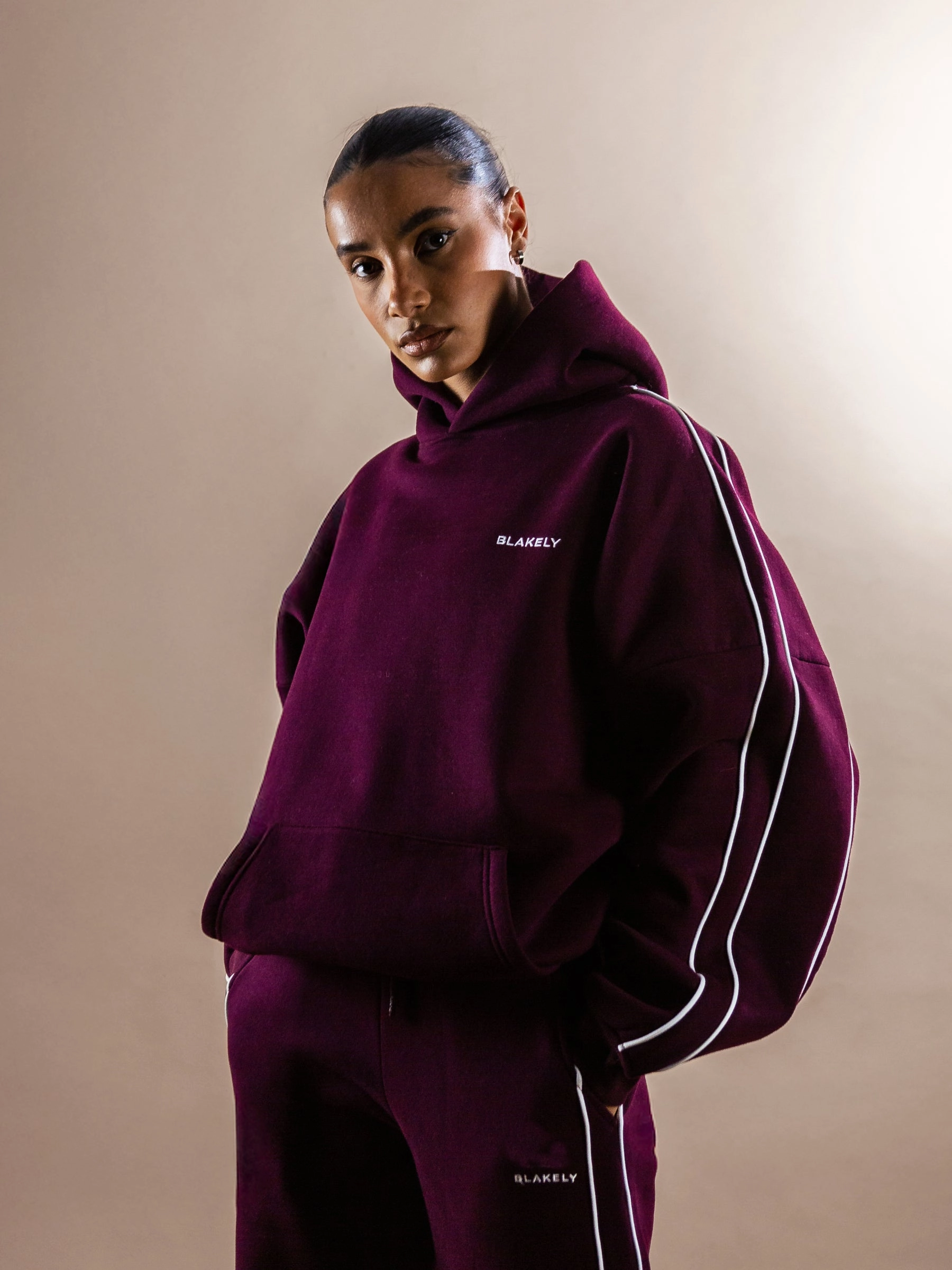 Apex Pro Oversized Hoodie - Deep Burgundy Neutral palette Light Fit Wear