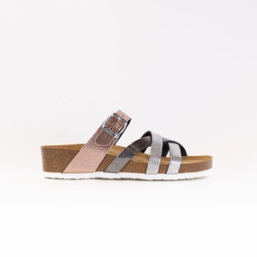 Ara Beth Sandal (Women's) - Silver/Anthracite/Rose Moisture Wicking Lining