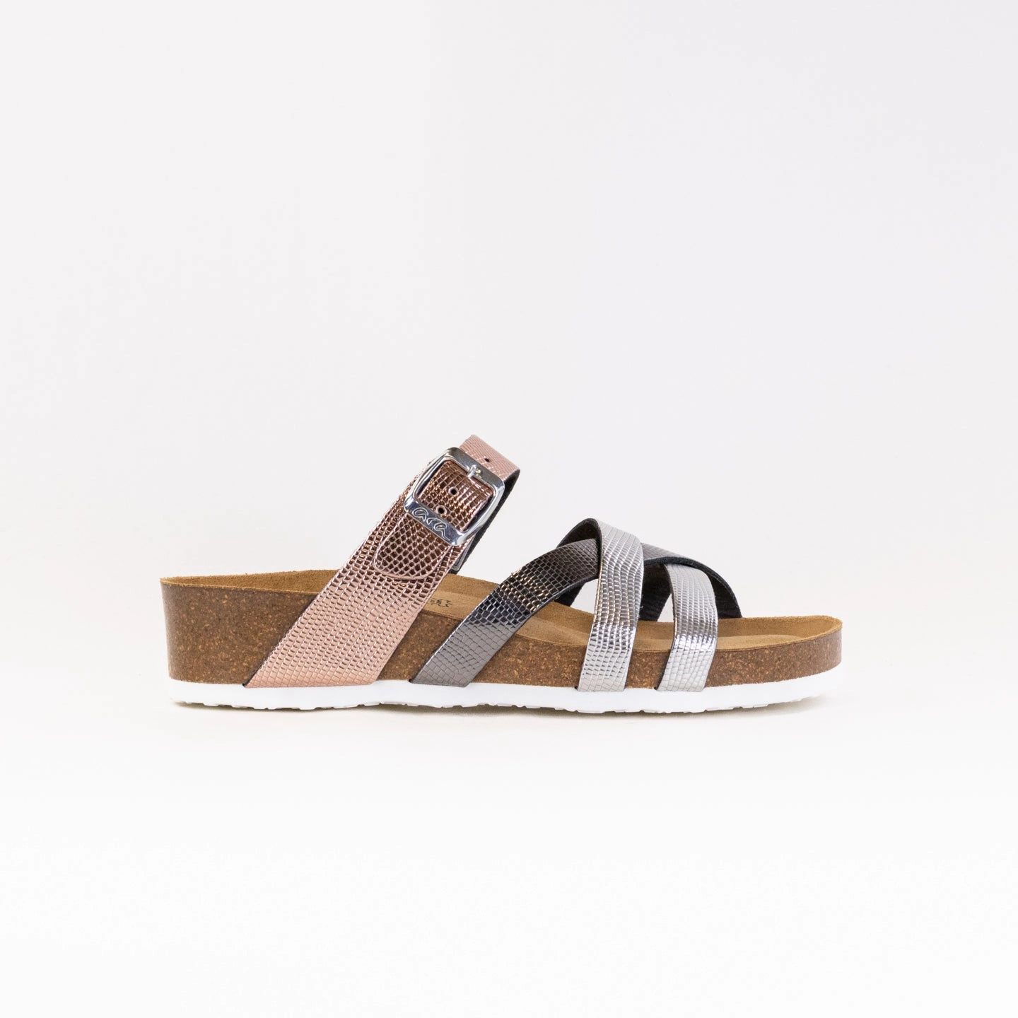 Ara Beth Sandal (Women's) - Silver/Anthracite/Rose Moisture Wicking Lining