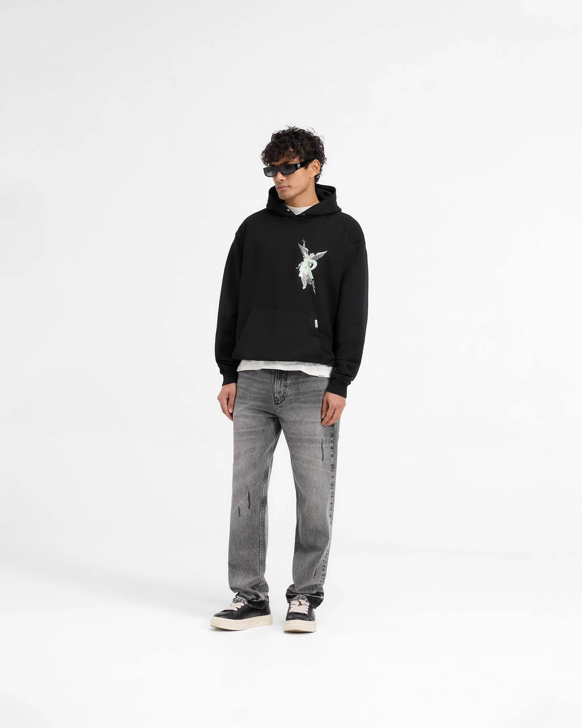 Archangel Initial Hoodie - Jet Black Perfect Design Designer Look