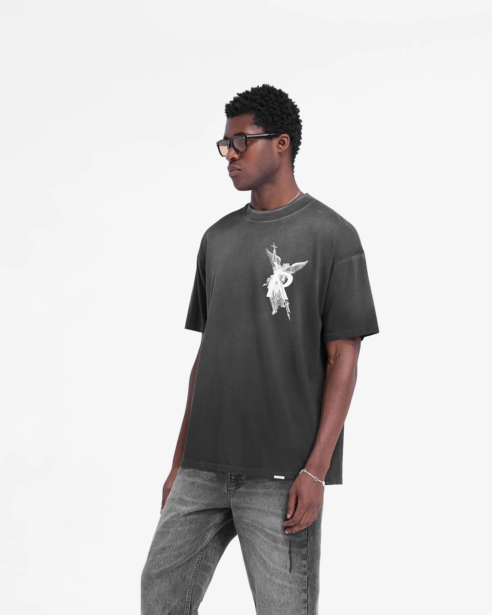 Archangel T-Shirt - Stained Black Classic Style Trend