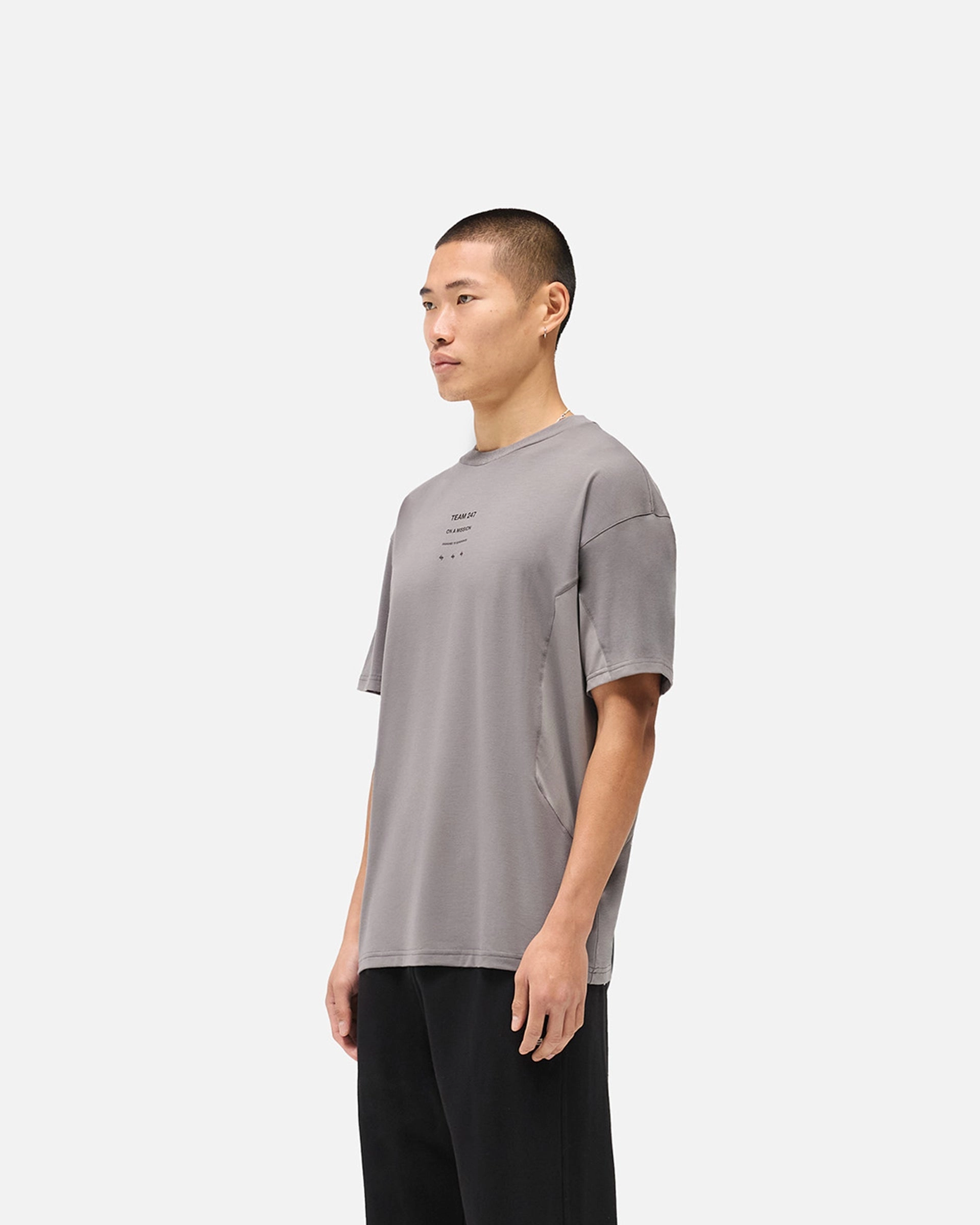 Minimal Comfort Wear Relaxed Flex 247 Uprising Oversized T-Shirt - Steel