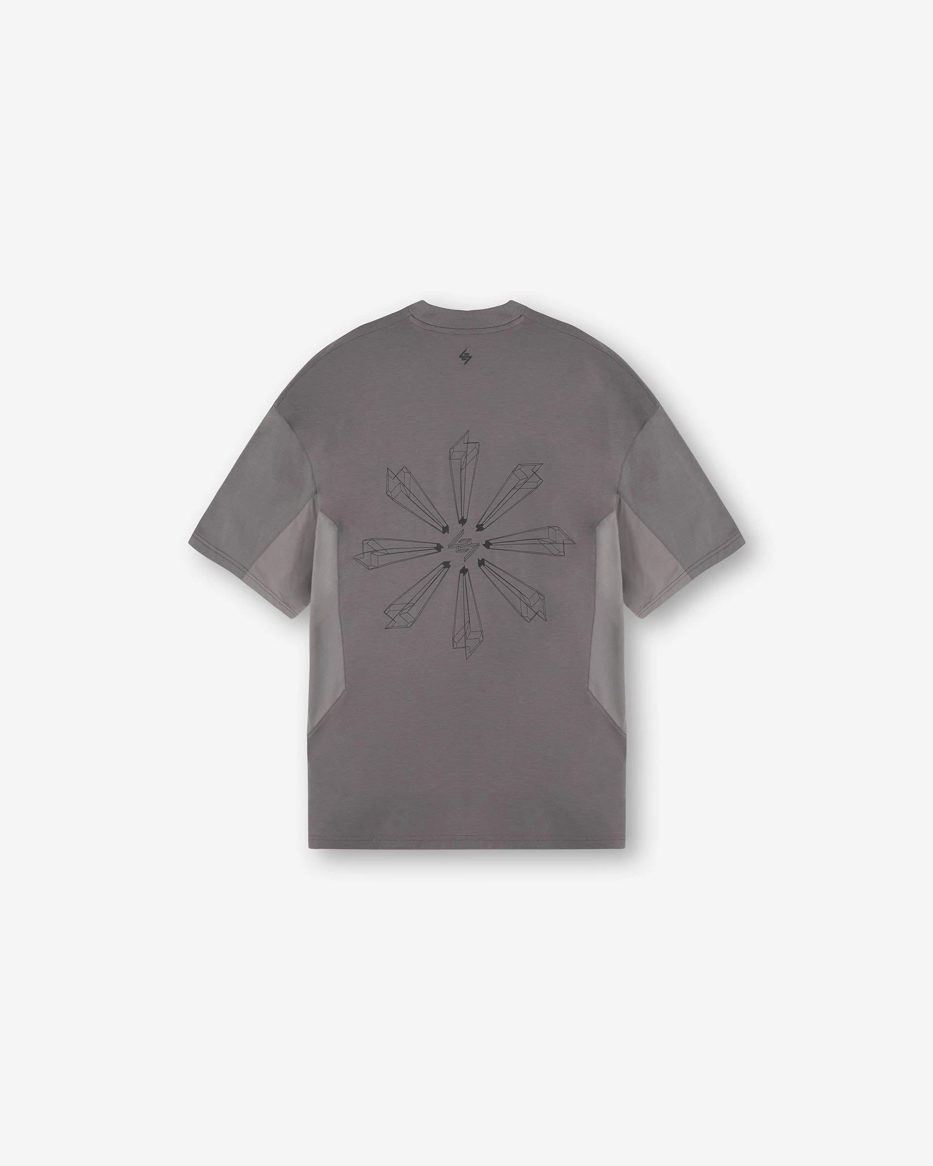 247 Uprising Oversized T-Shirt - Steel Quick Dry Fabric Active Wear