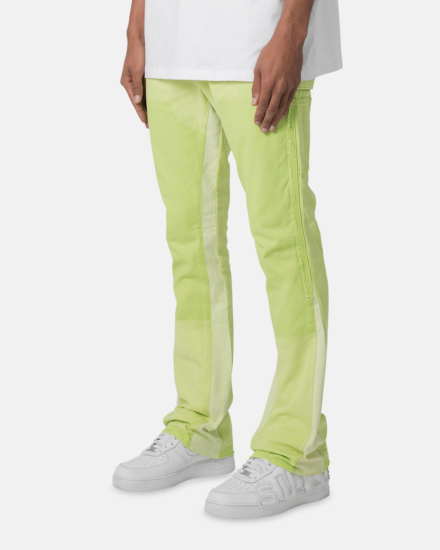 MNML B501 Flare Denim Jeans Green HiddenDrawcord FadeResistant