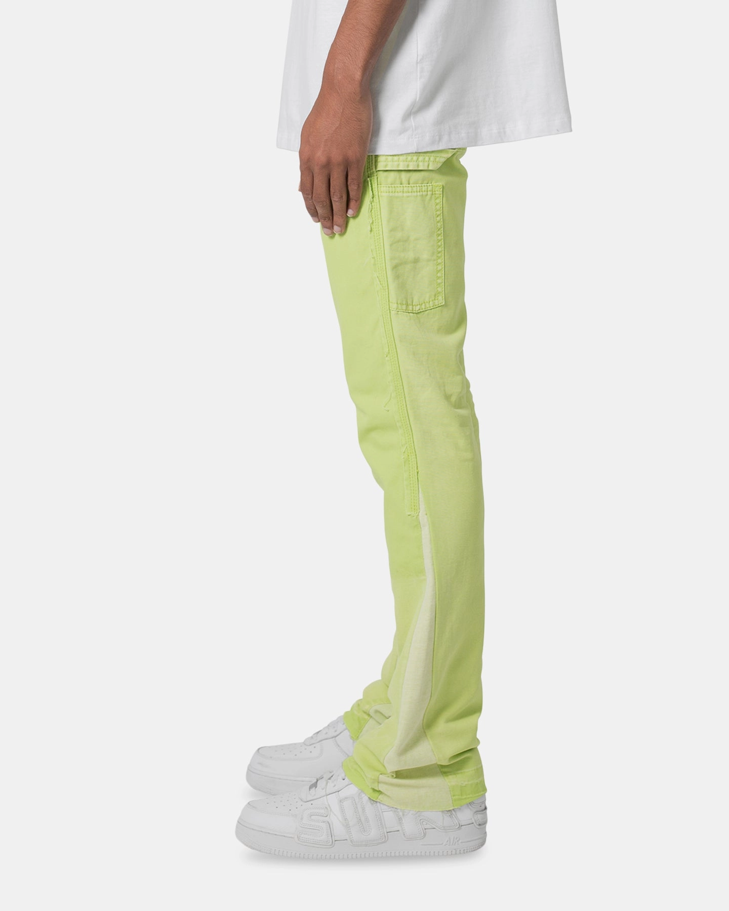 StretchMaterial MNML B501 Flare Denim Jeans Green