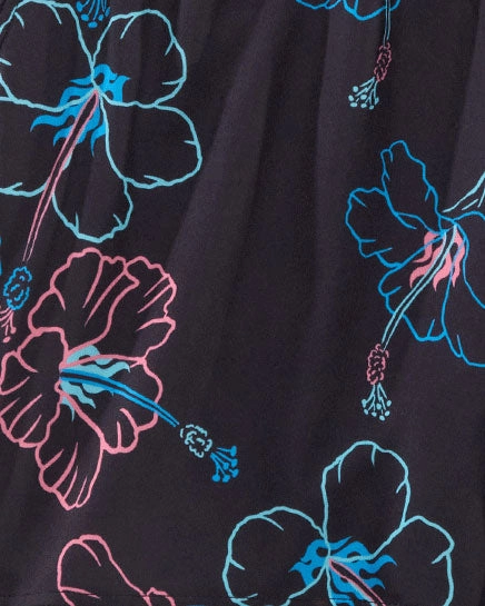 AUBURNDALE TROPICAL PRINT SWIM SHORT - 6.5?? INSEAM Comfort Flex Mood Match