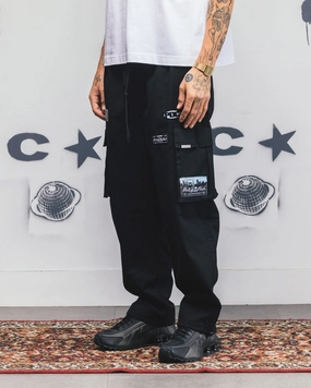 Carre Patchwork Cargo Jogger Black All Season Fit