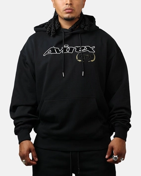 Avirex Gold Hoodie Black/Gold Two Tone Texture Effect PaddedInsulation