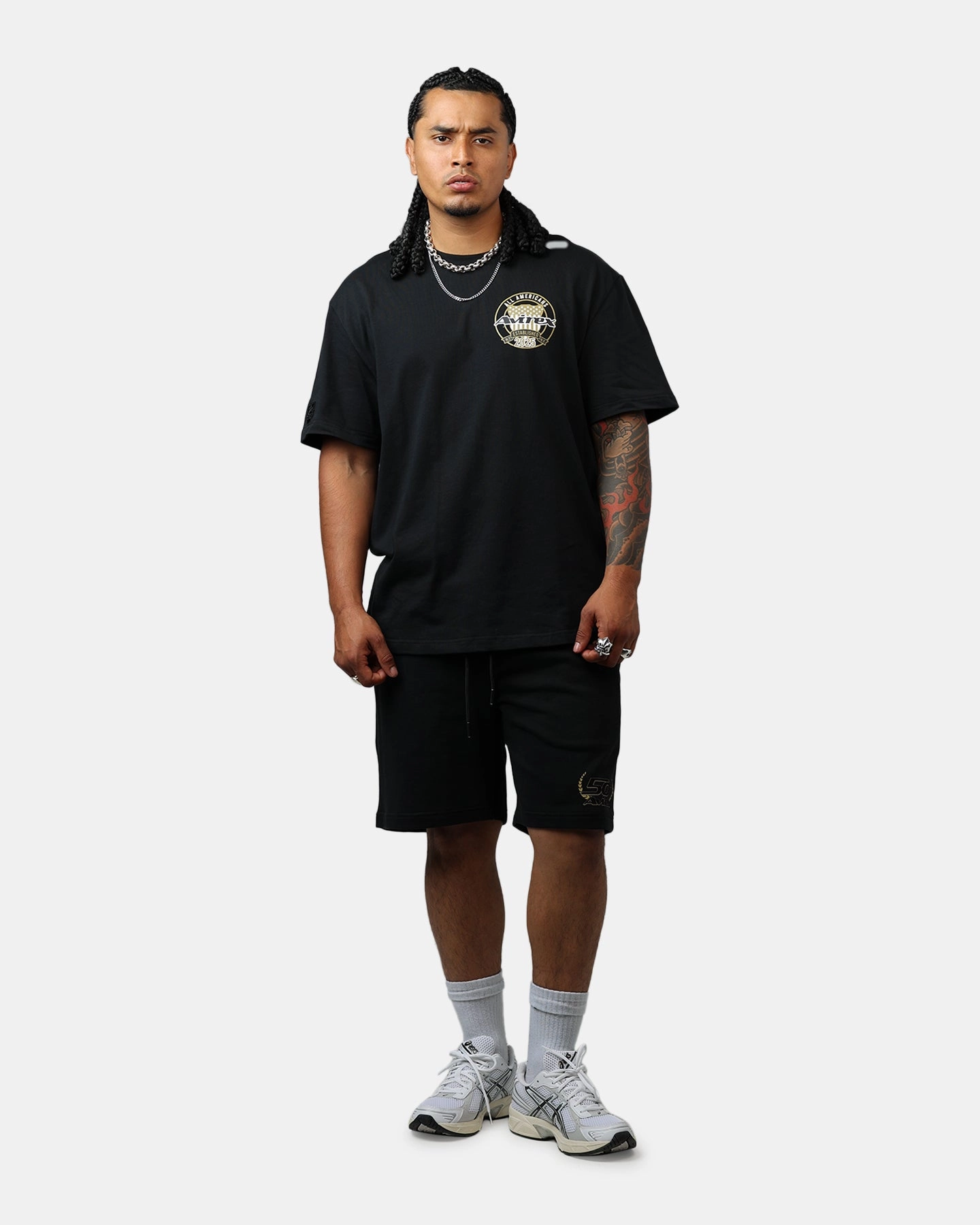 Avirex Gold T-Shirt Black/Gold AntiStaticInnerLining FourWayStretchFabric